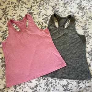 Jockey Pink and Gray Tank Tops